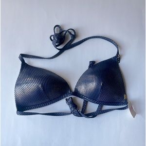 Pink blue bikini top